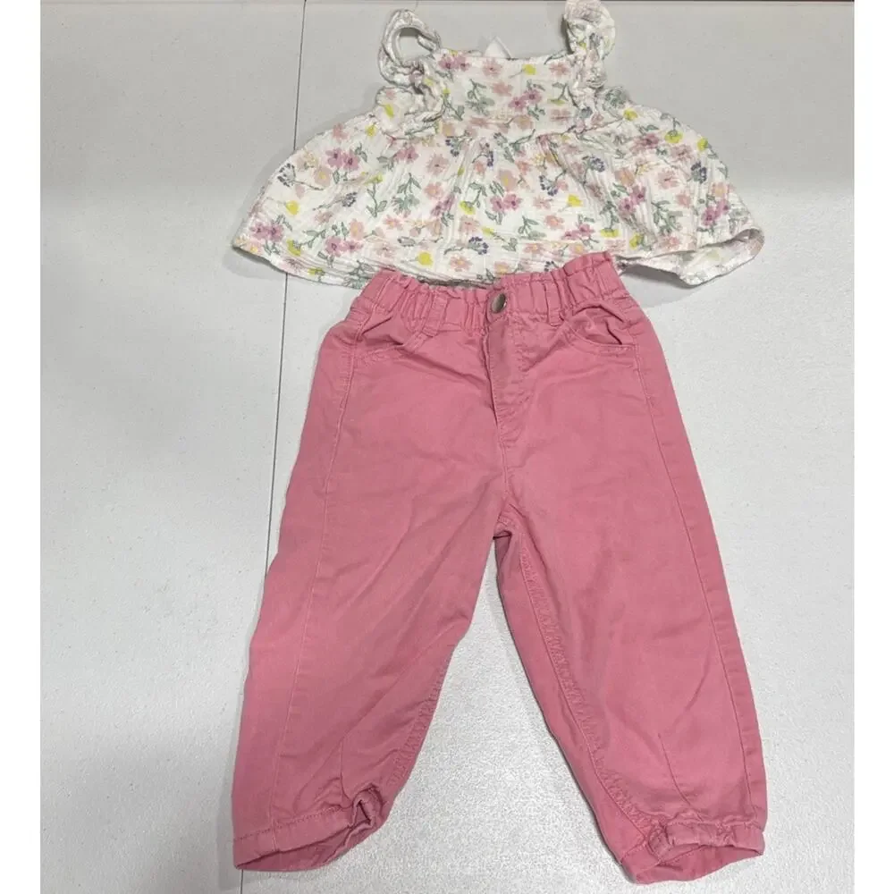 Baby Girl Clothes 18-24M Cat Halloween Pajama Set, Leggings, Pant & Floral Top